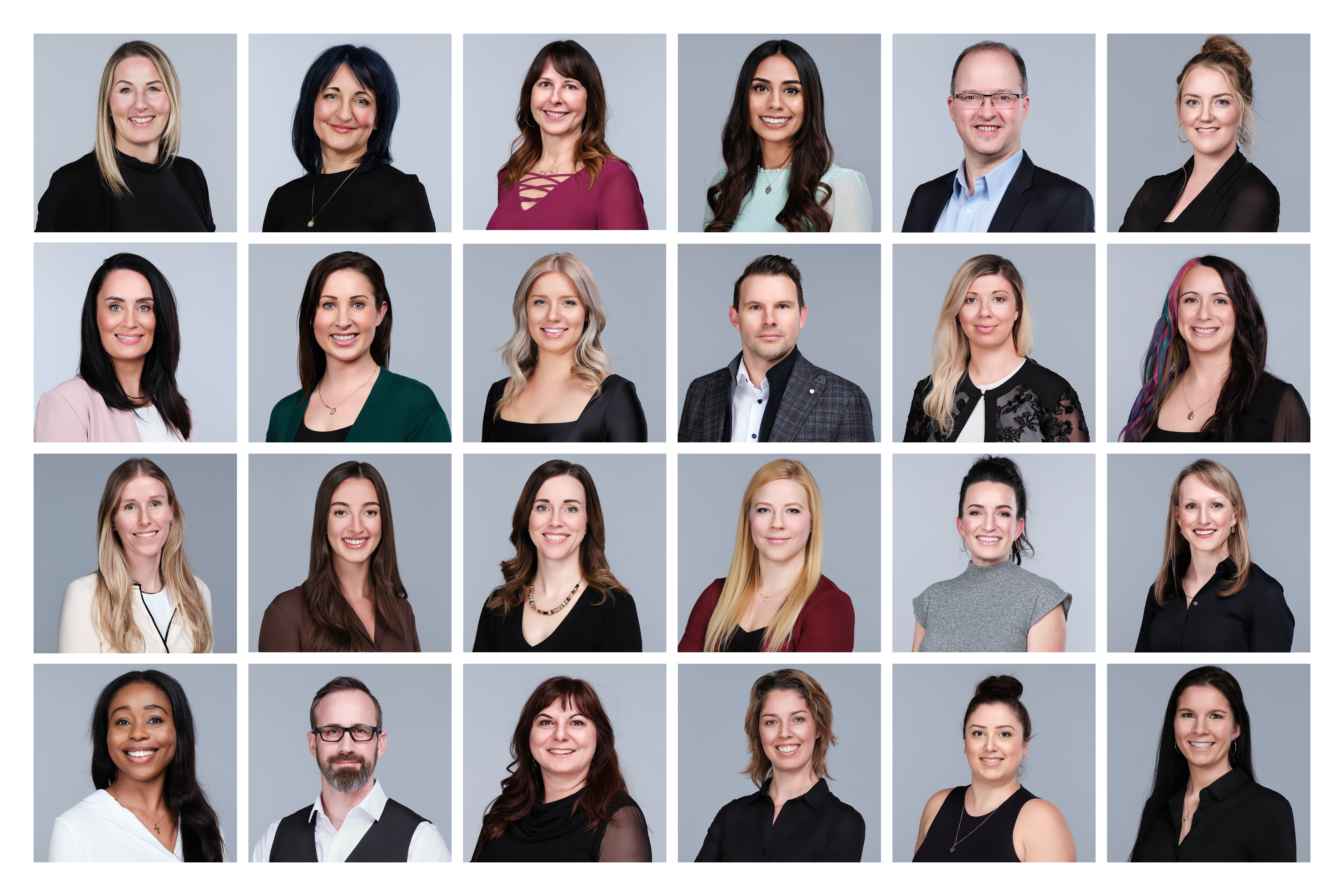 Staff Headshots - 6x4 - 24 Subjects - White background